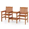 Hivvago 2-seater Outdoor Patio Furniture Set With 1.57 Inch Umbrella Hole In Orange