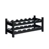 Hivvago 2-tier 12 Bottles Bamboo Storage Shelf Wine Rack