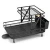 Hivvago 2-tier Collapsible Dish Rack With Removable Drip Tray