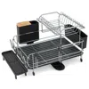 Hivvago 2-tier Detachable Dish Rack With Drainboard And 360â° Swivel Spout