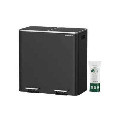 Hivvago 2 X 10.6 Gallon (2 X 40 L) Trash Can For Kitchen In Black