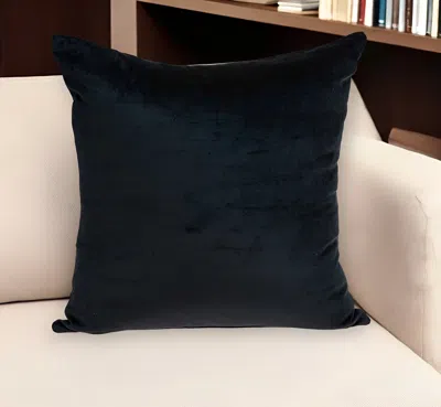 Hivvago 20" Black Cotton Blend Throw Pillow