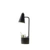 Hivvago 20" Black Desk Table Lamp With Black Cone Shade In Black
