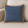 Hivvago 20" Blue And Beige Throw Pillow In Blue