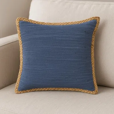 Hivvago 20" Blue And Beige Throw Pillow