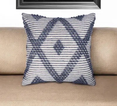 Hivvago 20" Blue Geometric Throw Pillow In Multi
