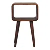 Hivvago 20" Brown Solid Wood Square Nightstand In Brown