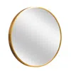 Hivvago 20" Gold Round Aluminum Framed Bathroom Vanity Mirror In Gold