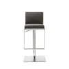 Hivvago 20 " Gray And Silver Stainless Steel Bar Chair In Metallic