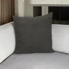 Hivvago 20" Gray Cotton Throw Pillow With Texture In Gray