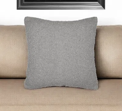 Hivvago 20" Gray Throw Pillow With Shag