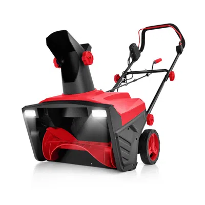 Hivvago 20 Inch 120v 15amp Electric Snow Thrower With 180â° Rotatable Chute-red