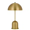 Hivvago 20 Inch Metal Accent Table Lamp With Dome Shade, Brass