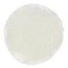 Hivvago 20 Inch Ottoman, Foam Filled, Shearling Fabric, Wood Frame, White, Brown In White
