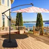 Hivvago 20 Inch Patio Offset Water Filled Plate Umbrella Base Sand