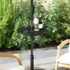 Hivvago 20 Inches Outdoor Adjustable Umbrella Table With 1.5 Inches Umbrella Hole