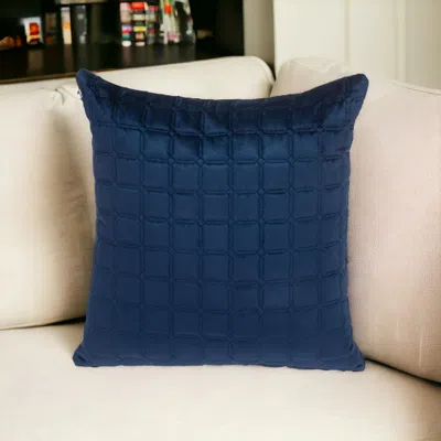 Hivvago 20" Navy Blue Cotton Blend Throw Pillow