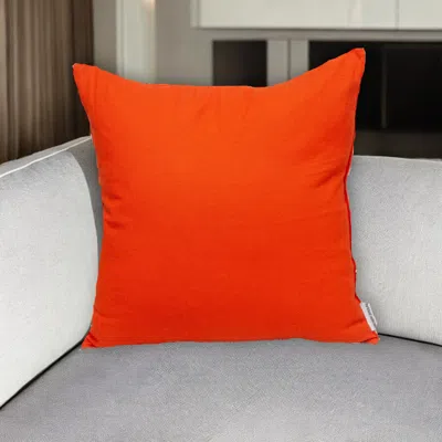 Hivvago 20" Orange Cotton Throw Pillow In Red