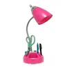 Hivvago 20" Pink Swing Arm Table Lamp In Pink