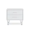 Hivvago 20" White Nightstand With Manufactured Wood Top In White
