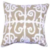 Hivvago 20 X 16 Inch Cotton Pillow With Vermicular Pattern, Brown And White In Brown