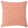Hivvago 20" X 20" Orange And White 100% Cotton Geometric Zippered Pillow In Orange