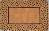 Hivvago 20" X 30" Brown And Black Coir Animal Print Outdoor Door Mat In Brown