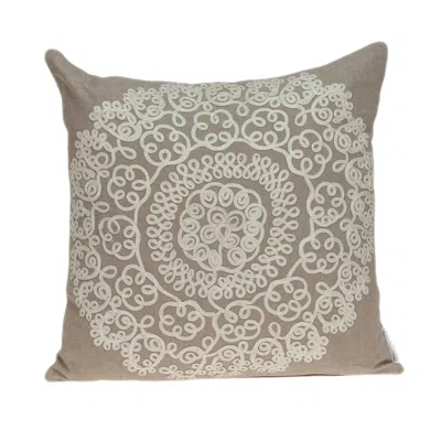 Hivvago 20" X 7" X 20" Traditional Tan Pillow Cover With Poly Insert