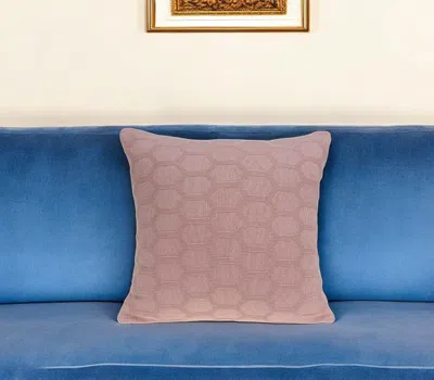 Hivvago 20" X 7" X 20" Transitional Pink Pillow Cover With Poly Insert