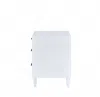 Hivvago 21" Brown Three Drawers Nightstand In White