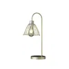 Hivvago 21" Gold Bedside Table Lamp With Gold Cage Shade In Gold
