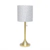 Hivvago 21" Gold Metal Table Lamp With White Drum Shade In Multi