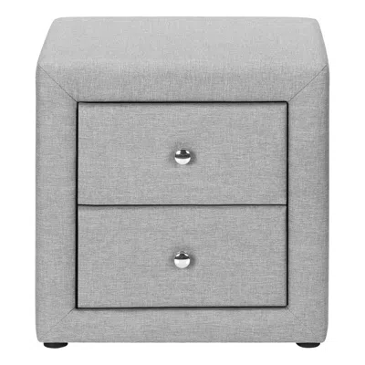 Hivvago 21" Gray Wood Two Drawer Nightstand