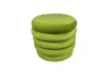 Hivvago 21" Green Velvet Tufted Round Cocktail Ottoman In Green