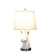 Hivvago 21" Silver Bedside Table Lamp With White Empire Shade In White