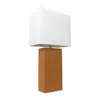 Hivvago 21" Tan Table Lamp Led With White Shade In Brown