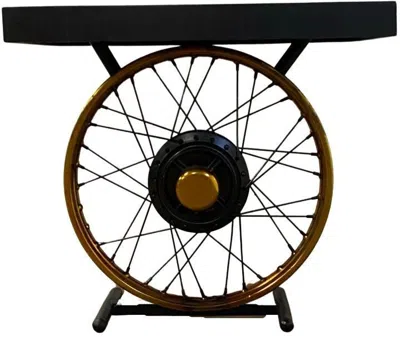 Hivvago 22" Black Solid Wood End Table