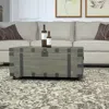 Hivvago 22" Brown Reclaimed Wood Distressed Trunk Coffee Table In Multi