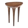 Hivvago 22" Brown Wood Pedestal End Table In Brown