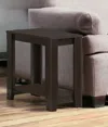 Hivvago 22" Dark Brown Wood End Table With Shelf In Brown