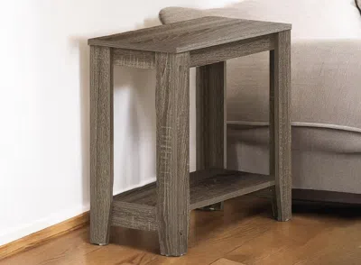 Hivvago 22" Deep Taupe End Table With Shelf In Gray