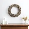Hivvago 22" Natural Gray Willow Dried Wreath In Brown