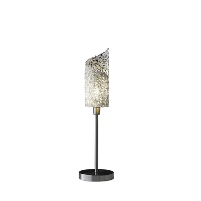 Hivvago 22" Silver Bedside Table Lamp With White Swirl Novelty Shade In Gray