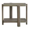 Hivvago 22" White Solid Wood End Table With Shelf In Gray