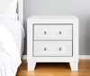 Hivvago 22" White Two Drawer Wood Nightstand In White
