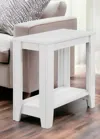 Hivvago 22" White Wood End Table With Shelf In White