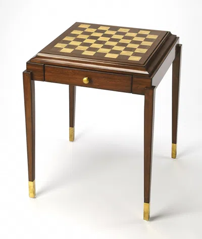 Hivvago 23" Brown Wood Square Coffee Table With Drawer