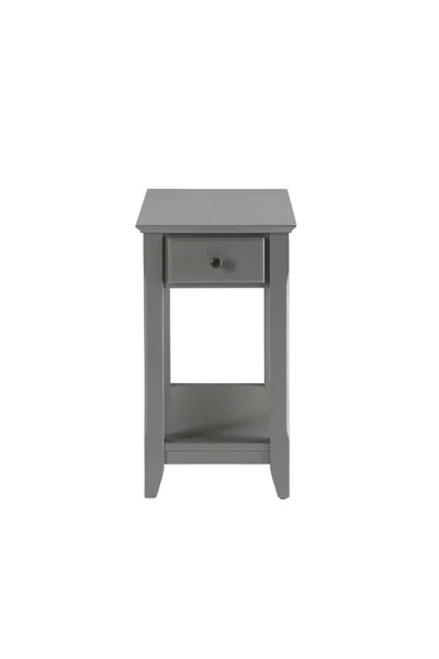 Hivvago 23" Gray Solid And Manufactured Wood End Table