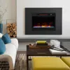 Hivvago 23 Inch 1500w Recessed Electric Fireplace Insert With Remote Control-black