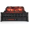 Hivvago 23 Inch Infrared Quartz Electric Fireplace Pinewood Log Heater With Adjustable Flame